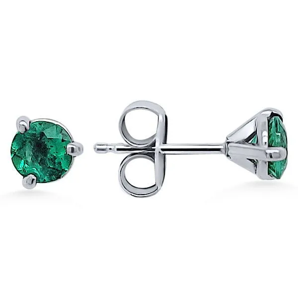 14K Emerald Martini Stud Earrings - GM Goldmart Jewelers Redding, CA