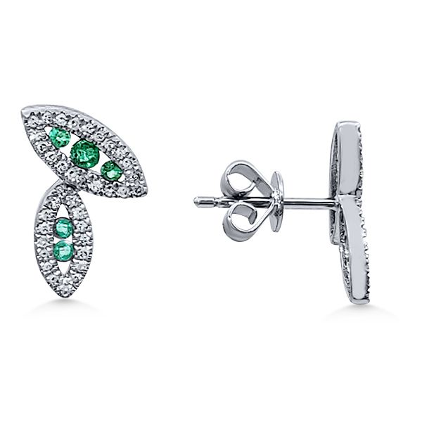 14K Emeralds Earrings by Luvente Goldmart Jewelers Redding, CA