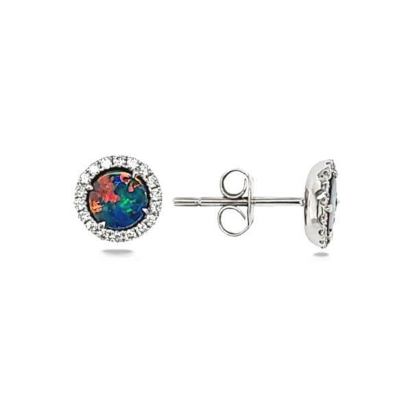 14K Australian Opal Doublets Earrings – GM Signature Goldmart Jewelers Redding, CA