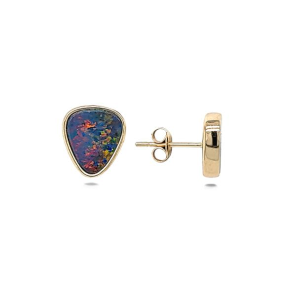 Uniquely beautiful Opal Doublet earring Goldmart Jewelers Redding, CA