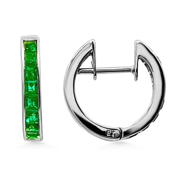 18K Emerald Huggie Earrings by Eichhorn Goldmart Jewelers Redding, CA
