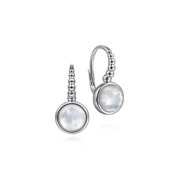 Rock Crystal & White Mother of Pearl Earrings by Gabriel Goldmart Jewelers Redding, CA