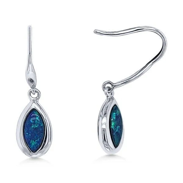 SS Australian Opal Doublets Dangle Earrings – GM Signature Goldmart Jewelers Redding, CA