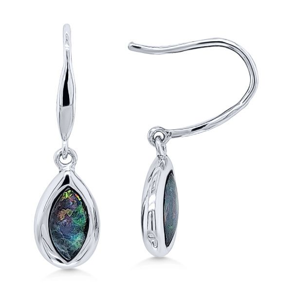 SS Australian Opal Doublets Dangle Earrings – GM Signature Goldmart Jewelers Redding, CA