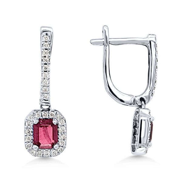 14K Ruby and Diamond Dangle Earrings – GM Signature Goldmart Jewelers Redding, CA