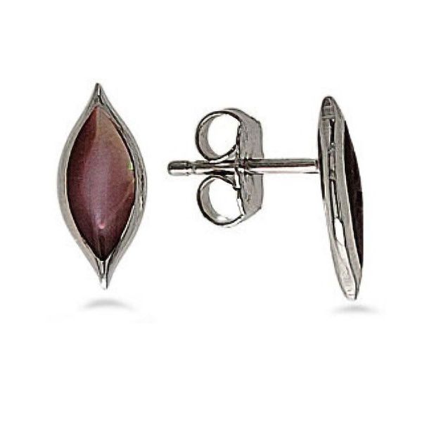 SS Pink Mother of Pearl Button Earrings by Kabana Goldmart Jewelers Redding, CA