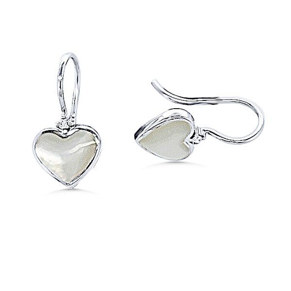 SS Mother Of Pearl Heart Earrings by Kabana Goldmart Jewelers Redding, CA