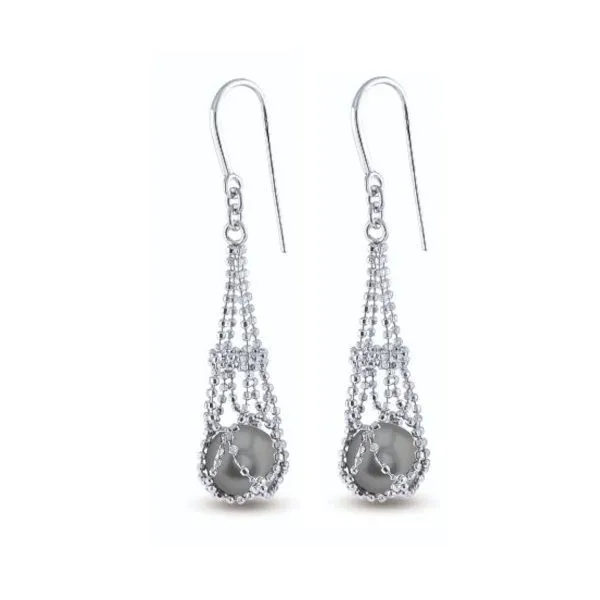 SS Tahitian Pearl Lace Earrings by Imperial Goldmart Jewelers Redding, CA