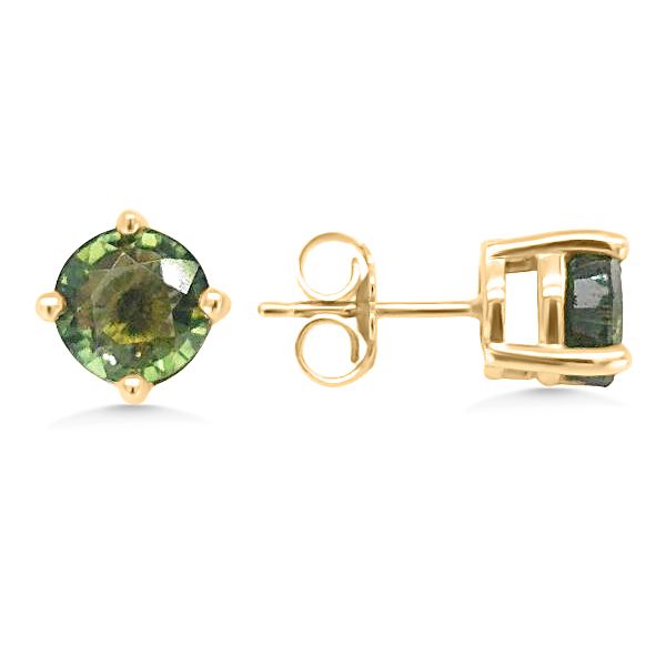 14K Yellow Gold Tourmaline Stud Earrings Goldmart Jewelers Redding, CA