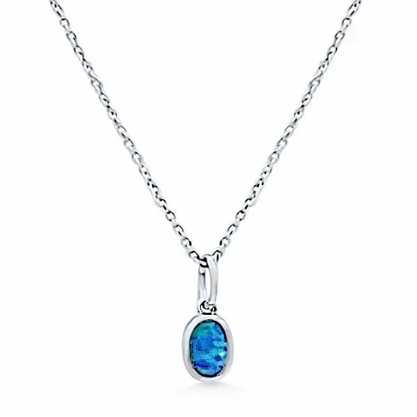 SS Australian Opal Doublets Drop Pendant – GM Signature Goldmart Jewelers Redding, CA