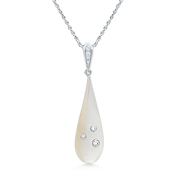 14K Mother of Pearl Inlay Drop Pendant by Kabana Goldmart Jewelers Redding, CA