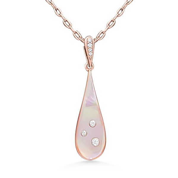 14K Pink Mother Of Pear Pendant by Kabana Goldmart Jewelers Redding, CA