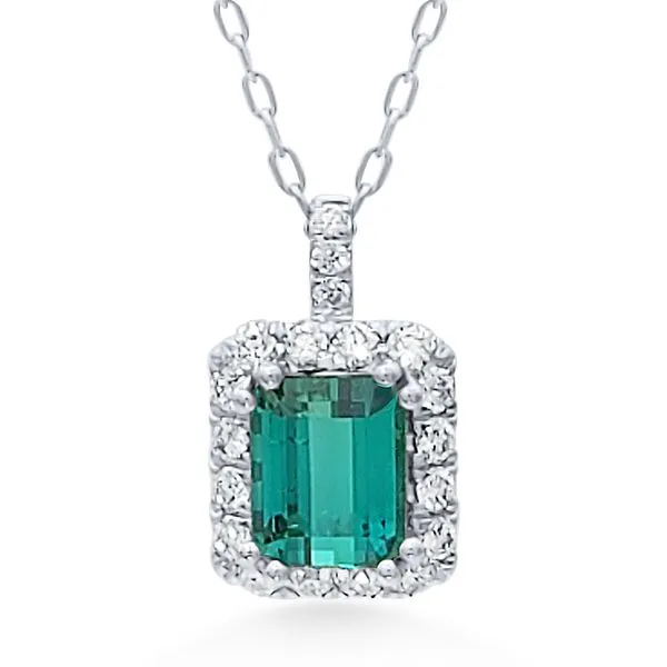 Custom, 14K Green Blue Aracuai Tourmaline Pendant by Gabriel Goldmart Jewelers Redding, CA