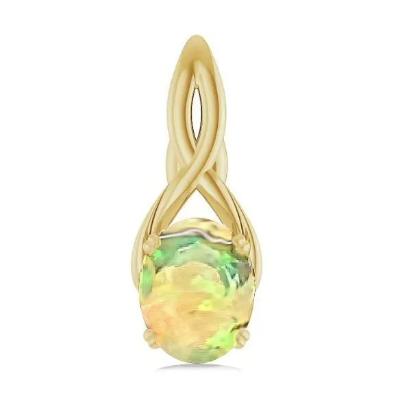14K Ethiopian Opal Pendant – Goldmart Signature Goldmart Jewelers Redding, CA