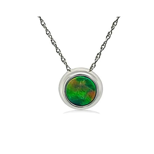 14K Australian Opal Doublet Pendant – GM Signature Goldmart Jewelers Redding, CA