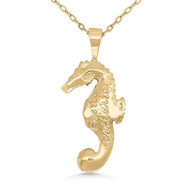 14K Seahorse Pendant w/Ruby - Estate Goldmart Jewelers Redding, CA