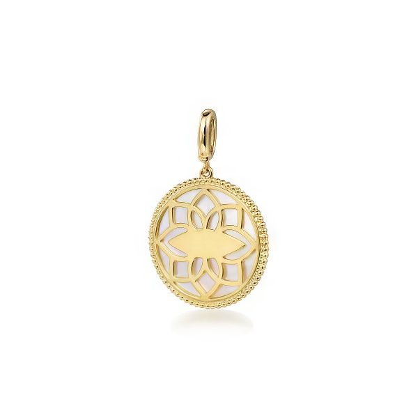 14K Bujukan Pendant w/Mother of Pearl & Diamonds - Gabriel Image 3 Goldmart Jewelers Redding, CA