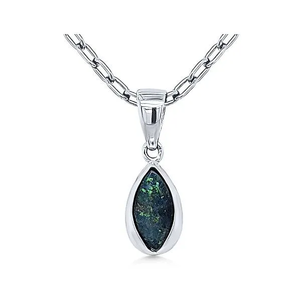 SS Australian Opal Doublets Dangle Pendant – GM Goldmart Jewelers Redding, CA