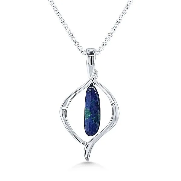 SS Australian Opal Doublet Free Form Pendant- GM Signature Goldmart Jewelers Redding, CA