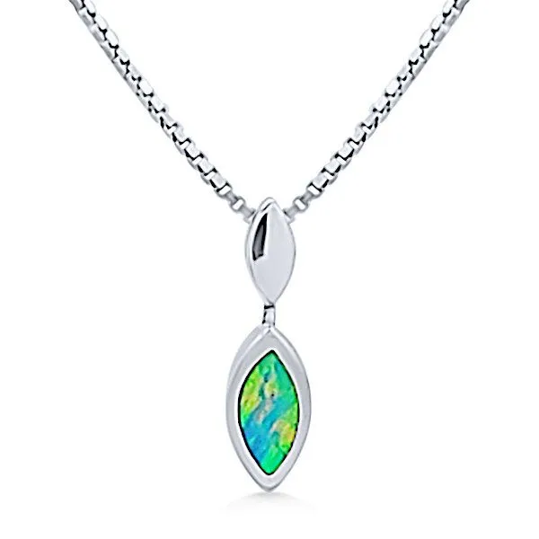SS Australian Opal Doublet Drop Pendant- GM Signature Goldmart Jewelers Redding, CA