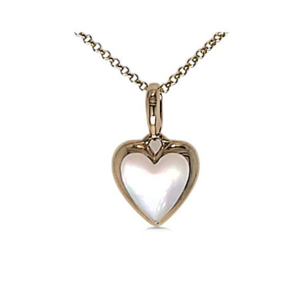 14K Mother of Pearl Heart Pendant by Kabana Goldmart Jewelers Redding, CA