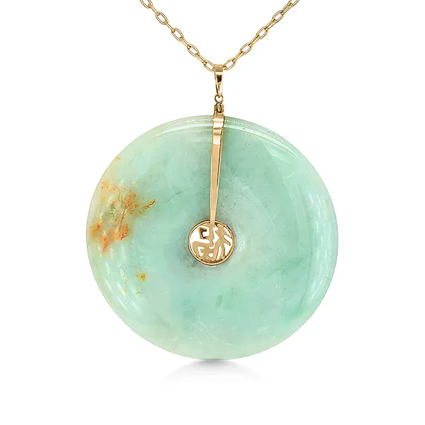 Round jade pendant deals