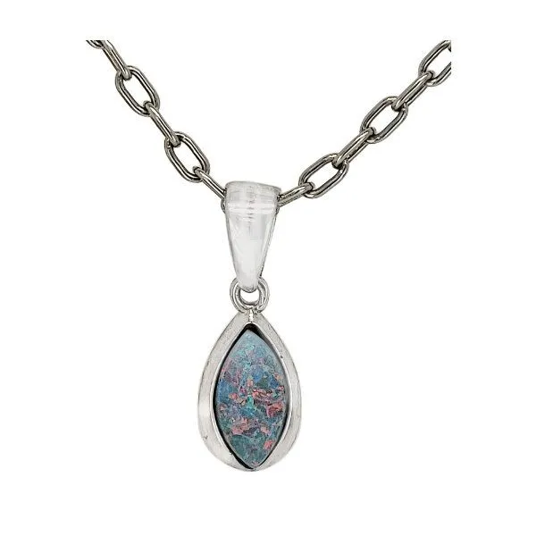 SS Australian Opal Doublet Dangle Pendant - GM Goldmart Jewelers Redding, CA