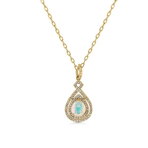 14K Ethiopian Opal Drop Pendant - Goldmart Signature Goldmart Jewelers Redding, CA