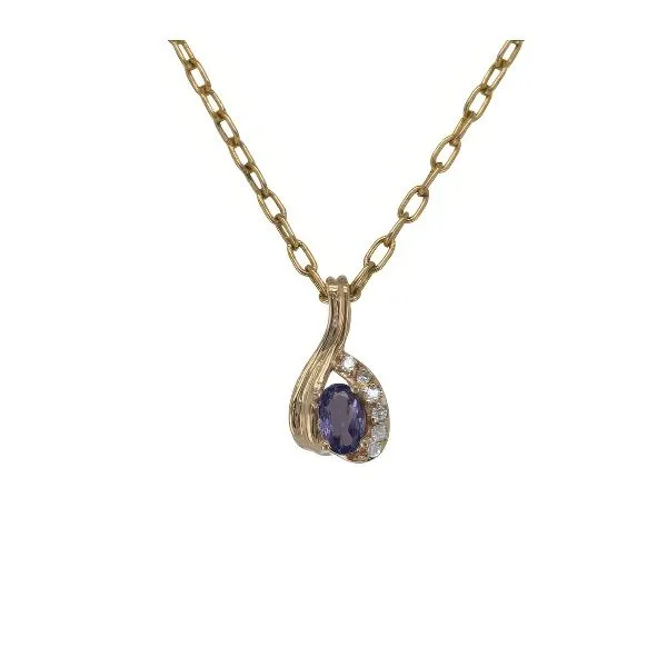 14K Tanzanite & Diamond Pendant - Estate Goldmart Jewelers Redding, CA