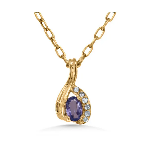 14K Tanzanite & Diamond Pendant - Estate Goldmart Jewelers Redding, CA