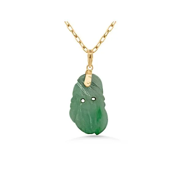 14K Jade Drop Pendant - Estate Image 2 Goldmart Jewelers Redding, CA