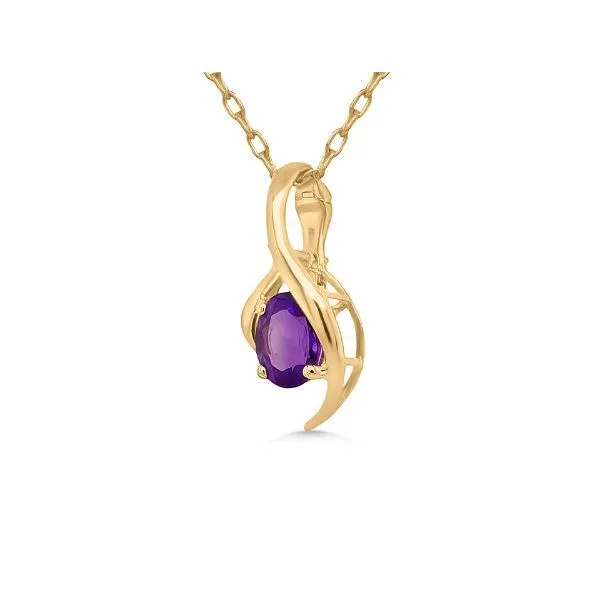 14K Amethyst Pendant - Estate Image 2 Goldmart Jewelers Redding, CA