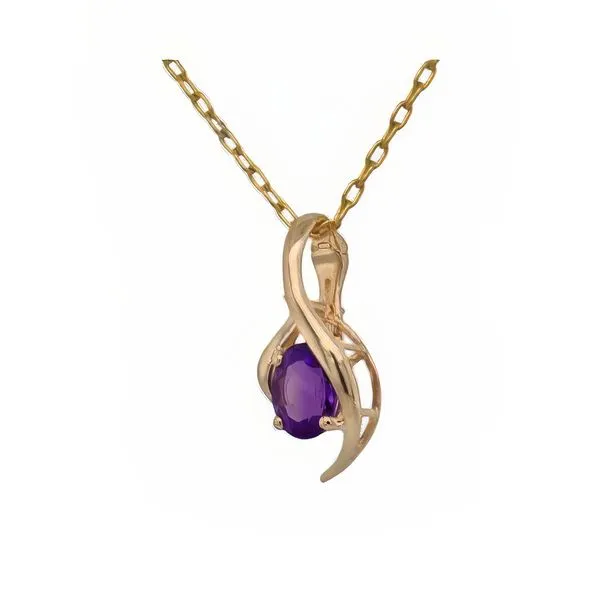 14K Amethyst Pendant - Estate Goldmart Jewelers Redding, CA