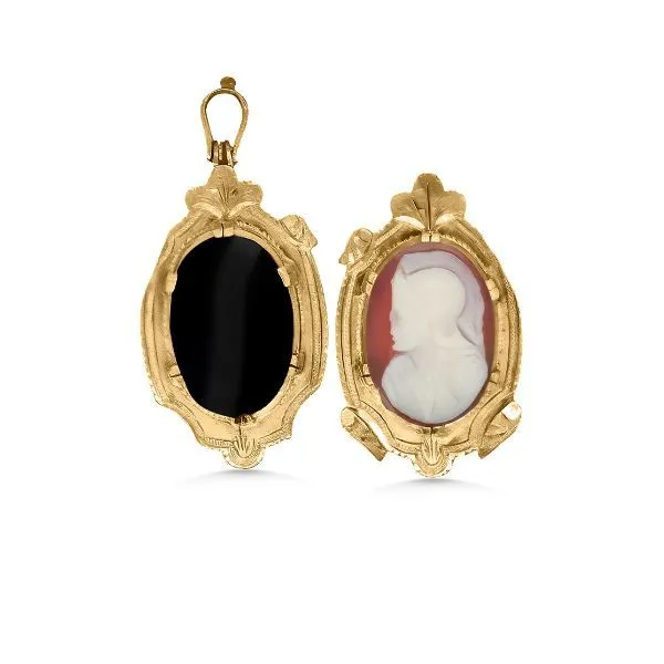 10K Victorian Carnelian & Onyx Locket - Estate Image 5 Goldmart Jewelers Redding, CA
