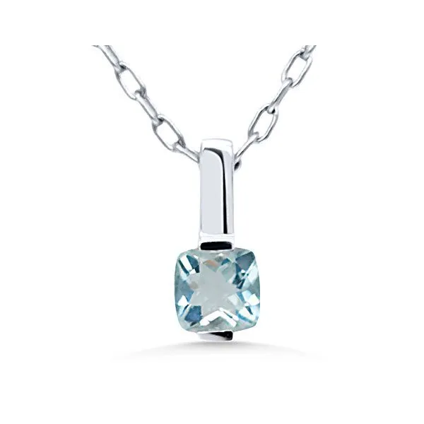 14K Aquamarine Pendant - Estate Goldmart Jewelers Redding, CA