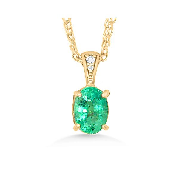 14K Emerald and Diamond Pendant by GM Signature Goldmart Jewelers Redding, CA