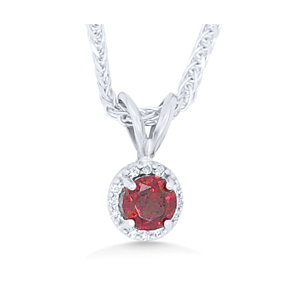 14K Ruby and Diamond Pendant by GM Signature Collection Goldmart Jewelers Redding, CA