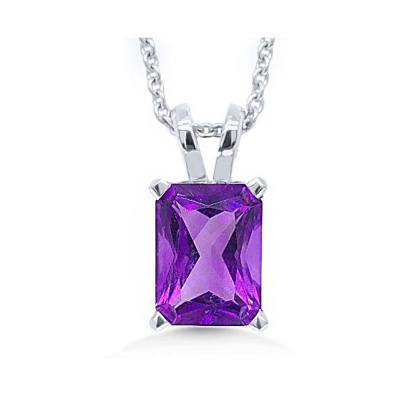 14K Solitaire Emerald Amethyst Pendant - GM Signature Goldmart Jewelers Redding, CA