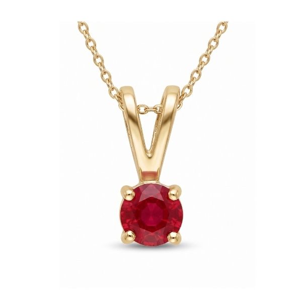 14K Yellow Gold Estate Ruby Pendant Goldmart Jewelers Redding, CA