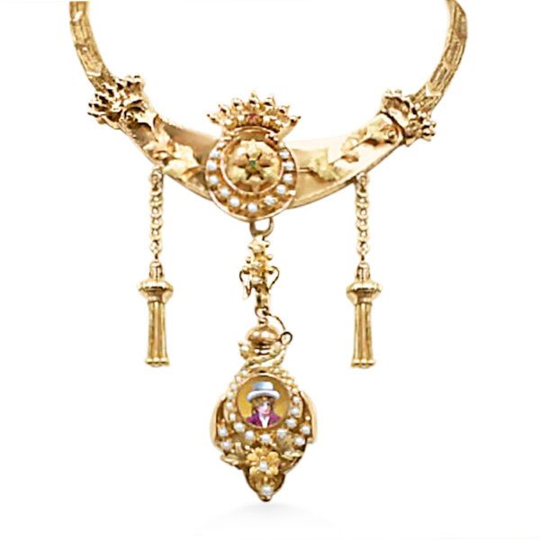 14K 1870's Victorian Festoon Necklace - Estate Goldmart Jewelers Redding, CA
