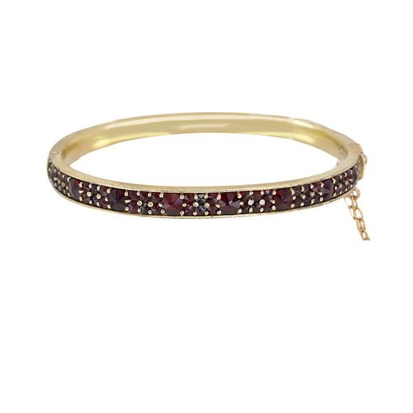 Bohemian Garnet Vermeil Bracelet - Estate Goldmart Jewelers Redding, CA