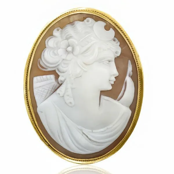 14K Vintage, Cameo Pin - Estate Goldmart Jewelers Redding, CA