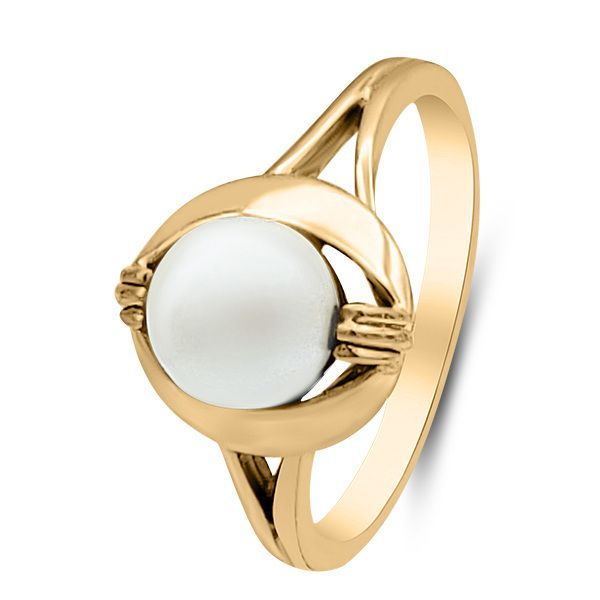 Bold, Retro Era 14K Pearl Fashion Ring (Estate) Goldmart Jewelers Redding, CA