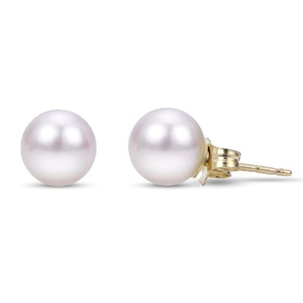 14K Akoya Pearls Stud Earrings by Imperial Goldmart Jewelers Redding, CA