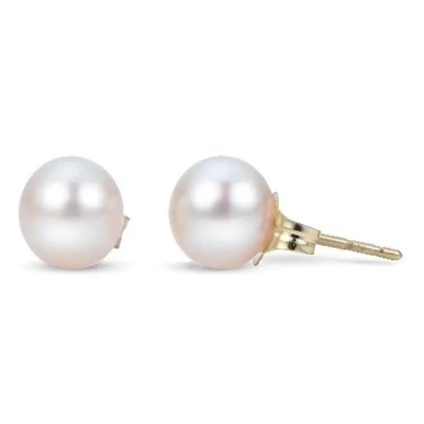 14K Akoya Pearls Stud Earrings by Imperial Goldmart Jewelers Redding, CA