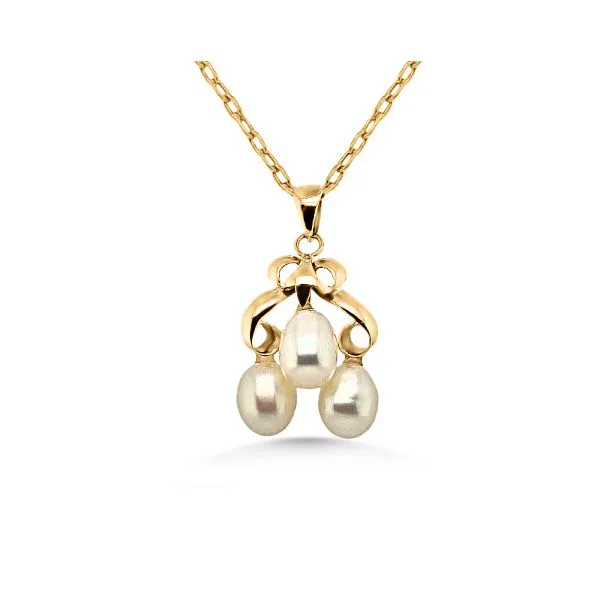 18K Pearl Free Form Pendant - Estate Goldmart Jewelers Redding, CA