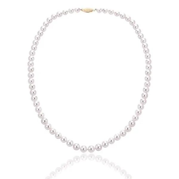 14K 18” Akoya Pearl Single Strand Necklace by Imperial Goldmart Jewelers Redding, CA