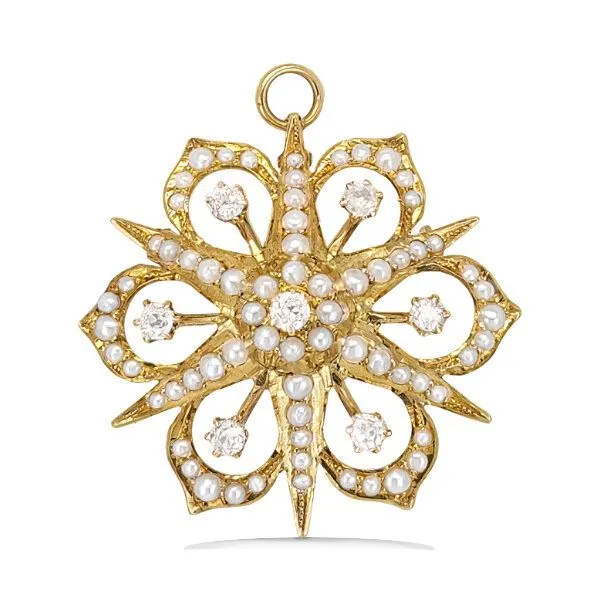 14K Art Nouveau Pearl Pin - Estate Goldmart Jewelers Redding, CA