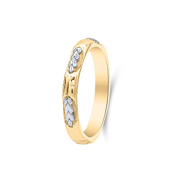 14K Retro Stackable Engraved Band - Estate Goldmart Jewelers Redding, CA