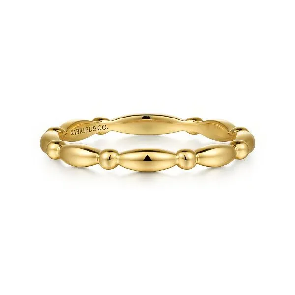 14K Elongated Station Ring by Gabriel & Co. Goldmart Jewelers Redding, CA